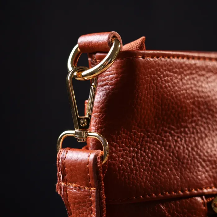 Ніжна жіноча сумка Vintage 15003 шкіряна Коричневий