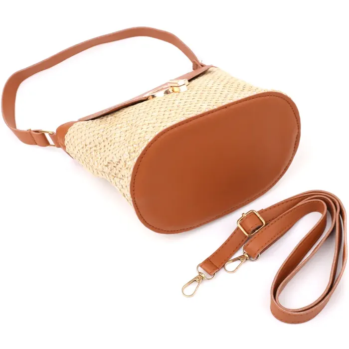 Літня сумка з якісного текстилю Vintage 15138 Коричневий