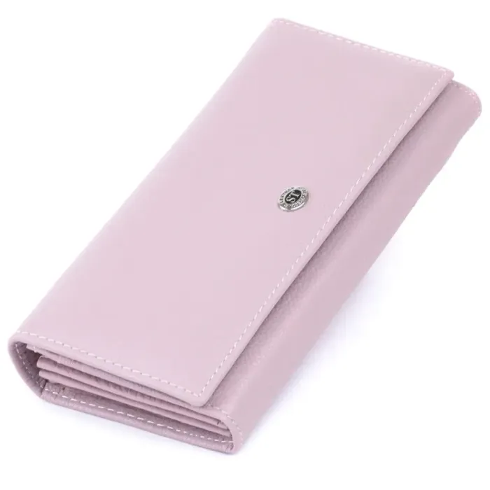 Гаманець на магнітах із клапаном жіночий ST Leather 19242 Ліловий