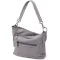 Зручна жіноча сумка з двома ремінцями із натуральної шкіри Vintage 23054 Сірий