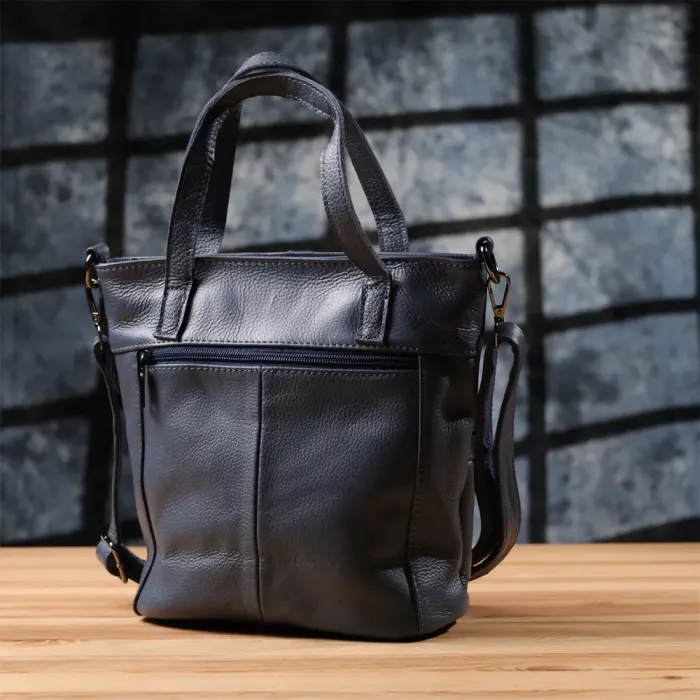 Красива сумка жіноча з натуральної шкіри Vintage 22995 Синій