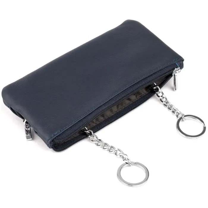 Ключница-кошелек с кармашком унисекс ST Leather 19349 Темно-синий