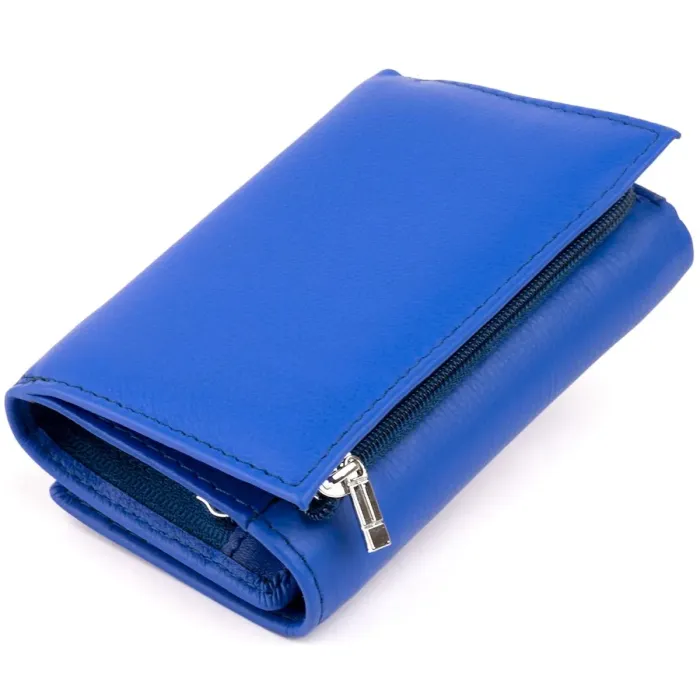 Горизонтальное портмоне из кожи унисекс на магните ST Leather 19338 Синий