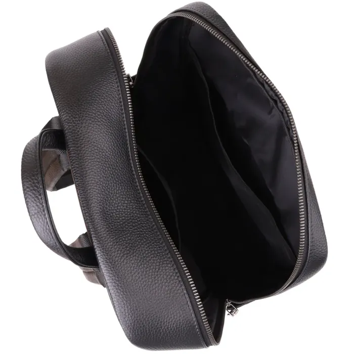 Зручний чоловічий рюкзак з натуральної шкіри Vintage 23052 Чорний