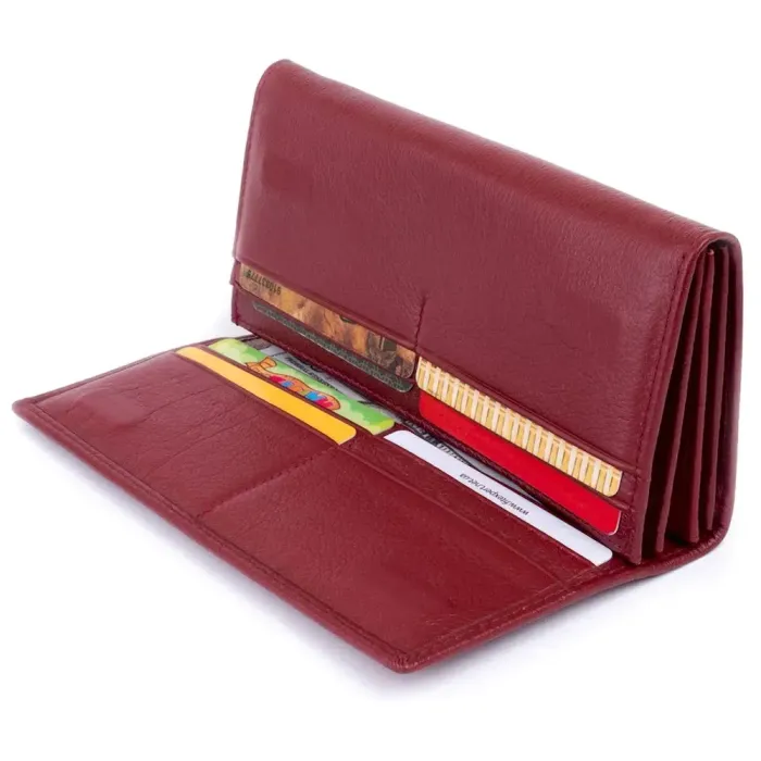 Гаманець на магнітах із клапаном жіночий ST Leather 19244 Бордовий