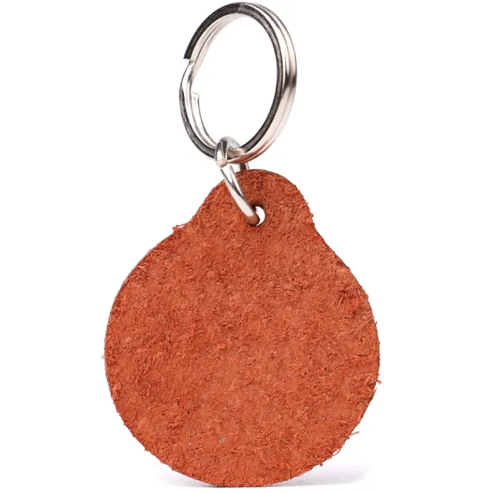 Брелок із тисненням герба України з натуральної шкіри Shvigel 55000 Світло-коричневий