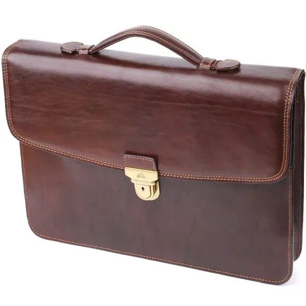 Чоловічий портфель з натуральної шкіри Tony Perotti 20896_1 (8091 moro) Коричневий