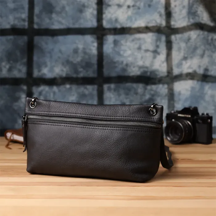 Модна жіноча сумка на плече з натуральної шкіри Vintage 23004 Чорний