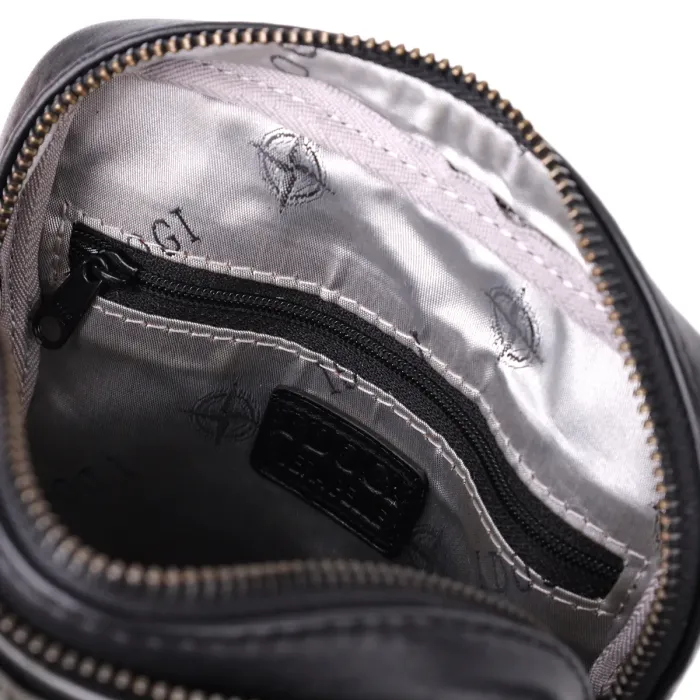 Вертикальна чоловіча сумка через плече з натуральної шкіри Tony Perotti 20883_1 (6049 nero) Чорний