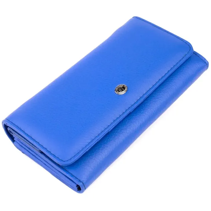 Гаманець шкіряний у дві додавання жіночий ST Leather 19285 Синій
