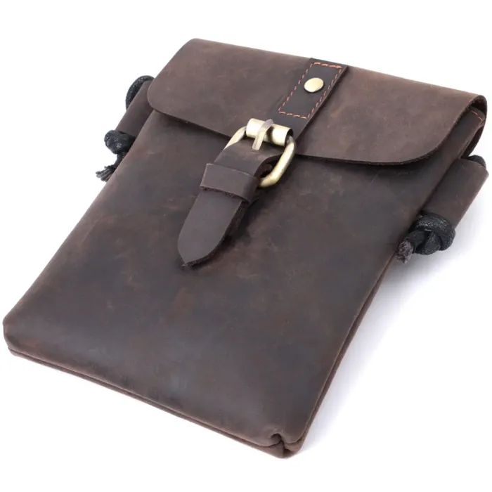 Вінтажна сумка через плече з натуральної шкіри Vintage 15084 Коричневий