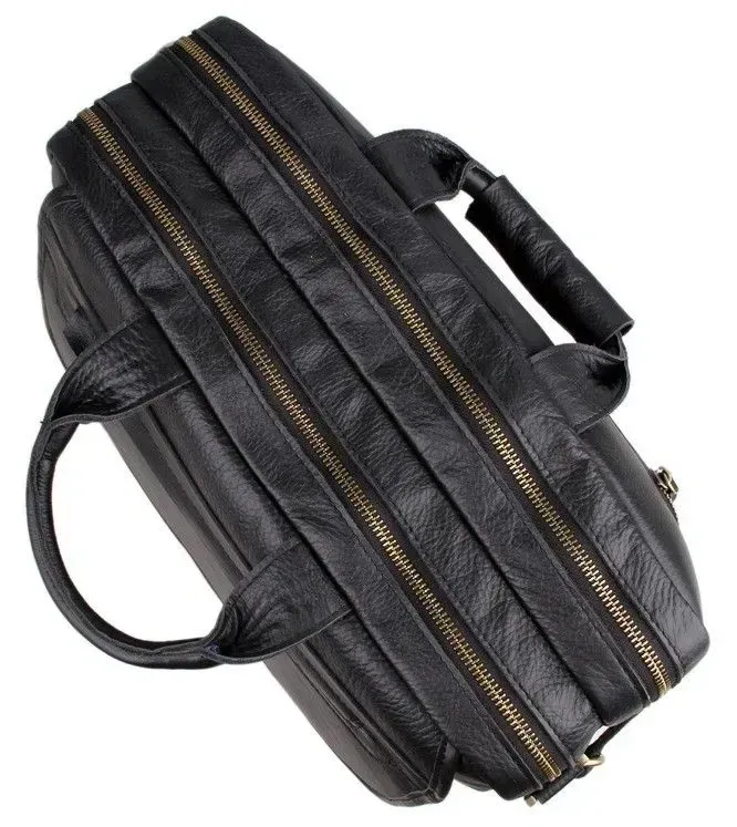 Сумка чоловіча Vintage 14218 для ноутбука Чорна