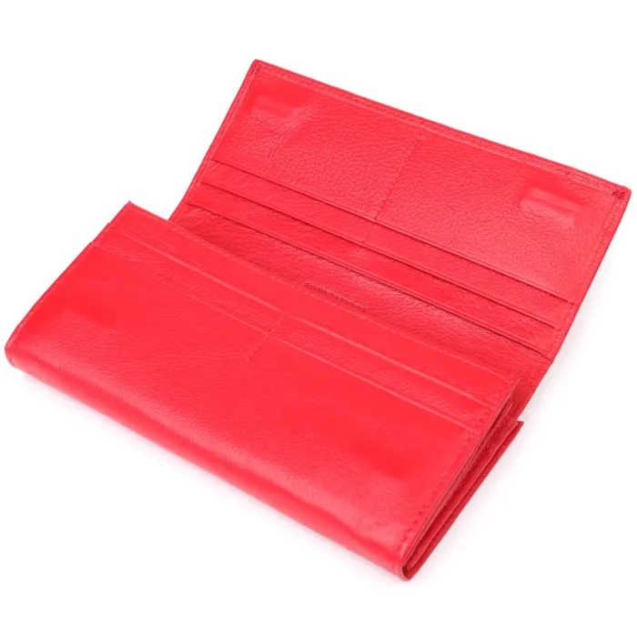 Красивий гаманець для жінок з монетницею із натуральної шкіри ST Leather 23105 Червоний