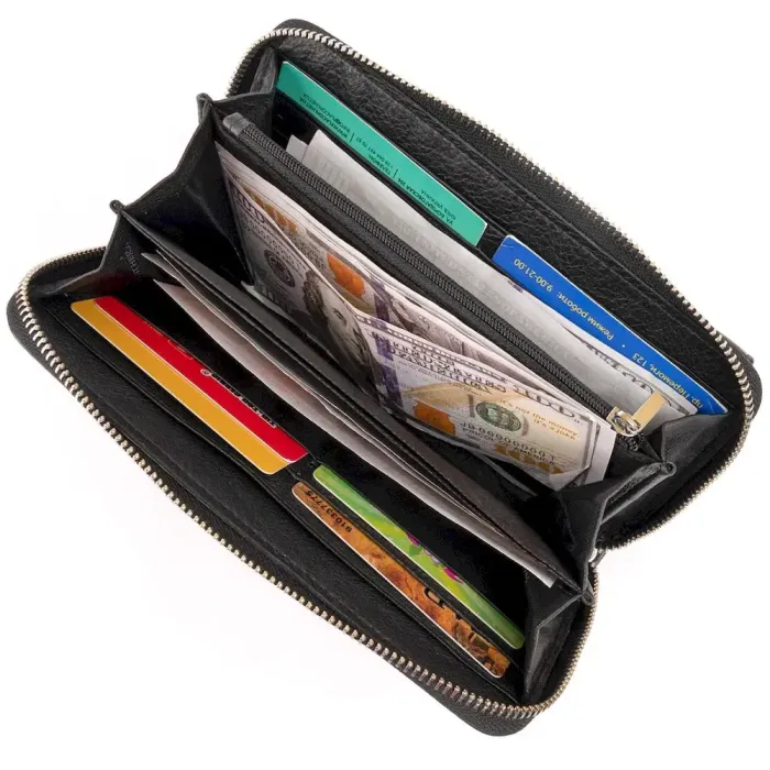 Шкіряний гаманець жіночий ST Leather 19292 Чорний