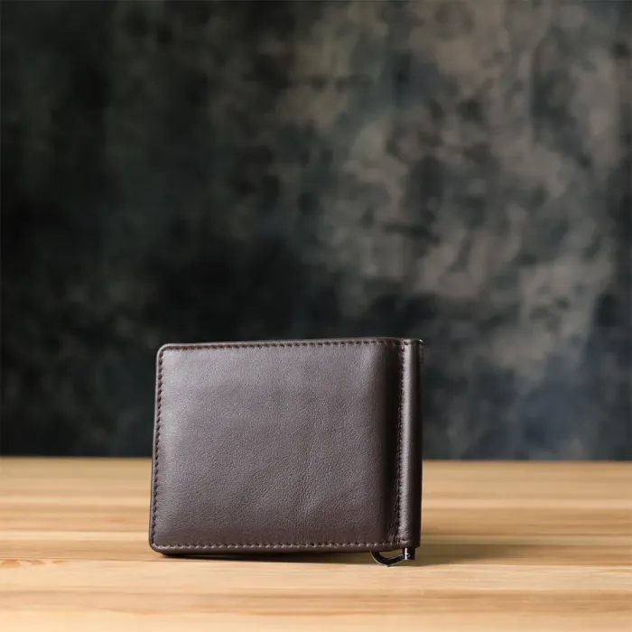 Стильний затискач для грошей з м'якої натуральної шкіри Tony Perotti 20847_1 (5000 moro) Коричневий