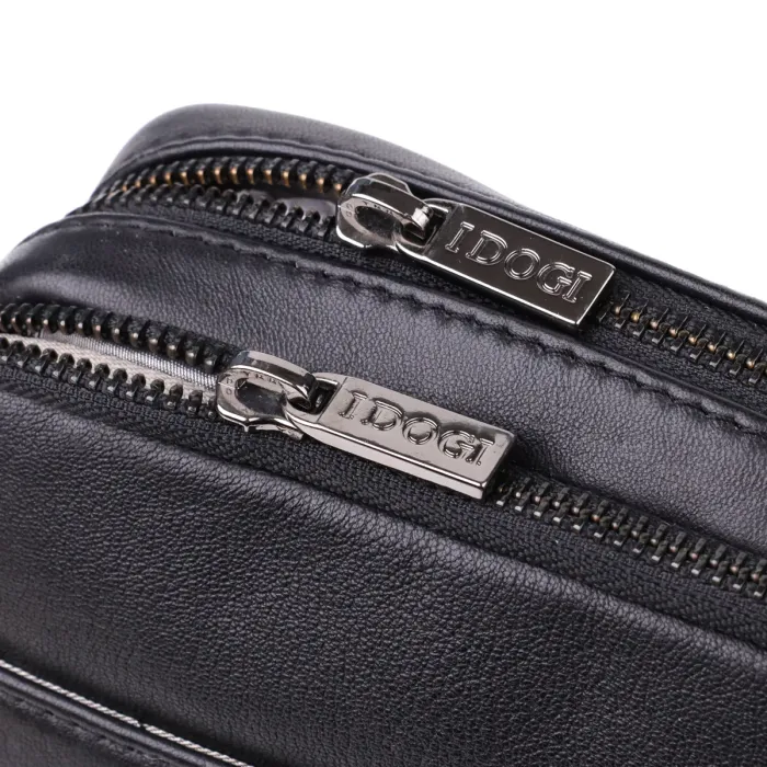 Вертикальна чоловіча сумка через плече з натуральної шкіри Tony Perotti 20883_1 (6049 nero) Чорний