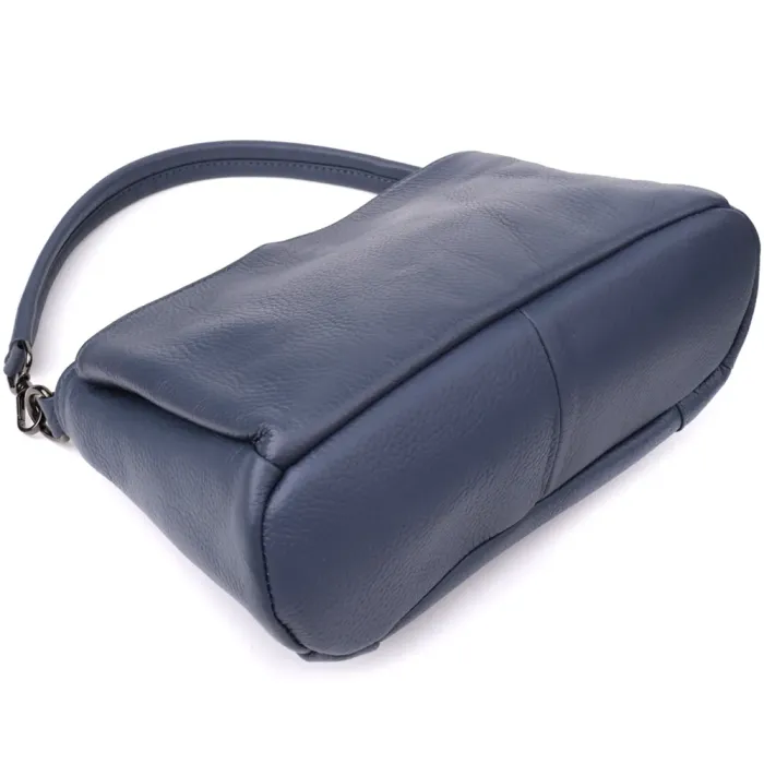 Стильна сумка на плече з натуральної шкіри Vintage 23009 Синій