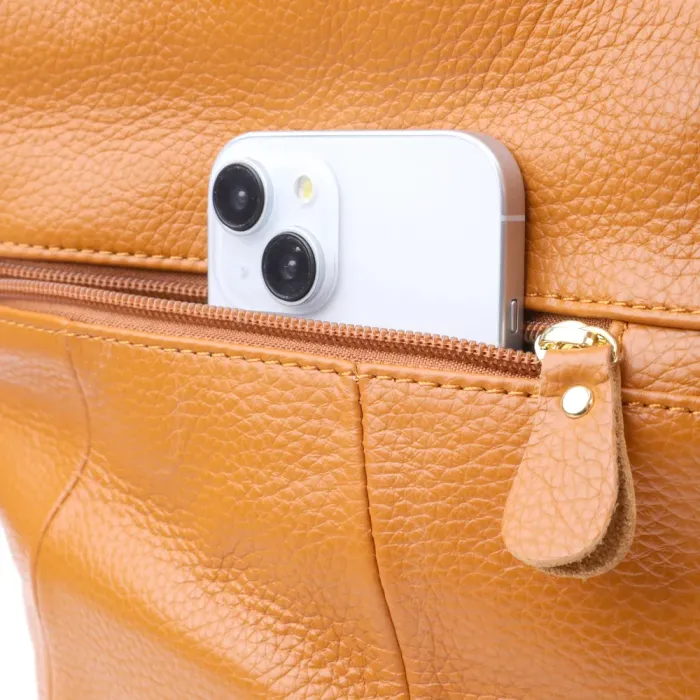 Невелика жіноча сумка з натуральної шкіри 15124 Vintage Рудий