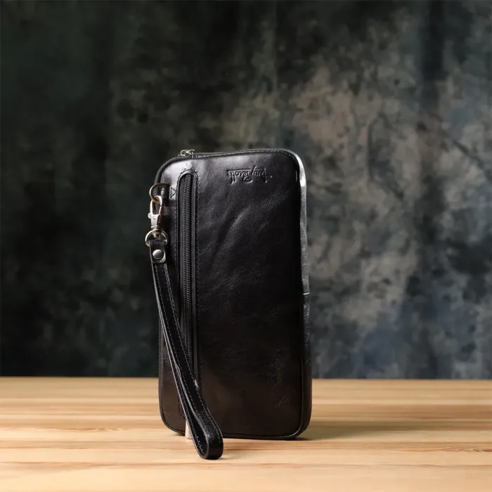 Місткий чоловічий клатч з гладкої натуральної шкіри Tony Perotti 20858_1 (9405 nero) Чорний