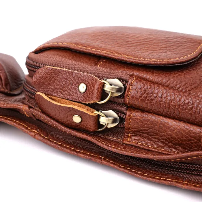 Чоловіча сумка через плече з натуральної шкіри Vintage 22960 Коричневий