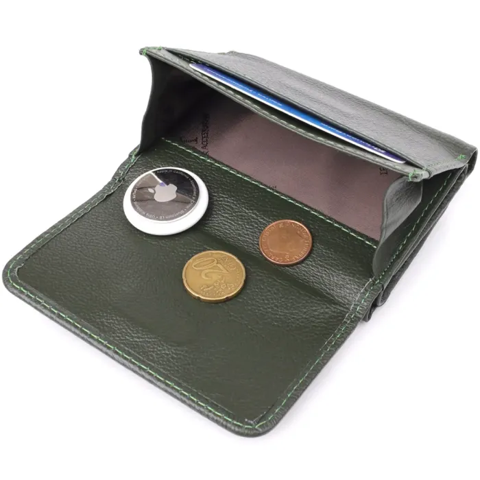 Жіночий гаманець компактного розміру з натуральної шкіри ST Leather 23072 Зелений