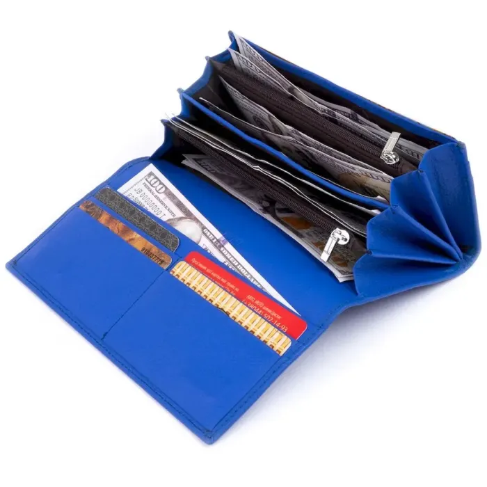 Гаманець на магнітах із клапаном жіночий ST Leather 19243 Синій