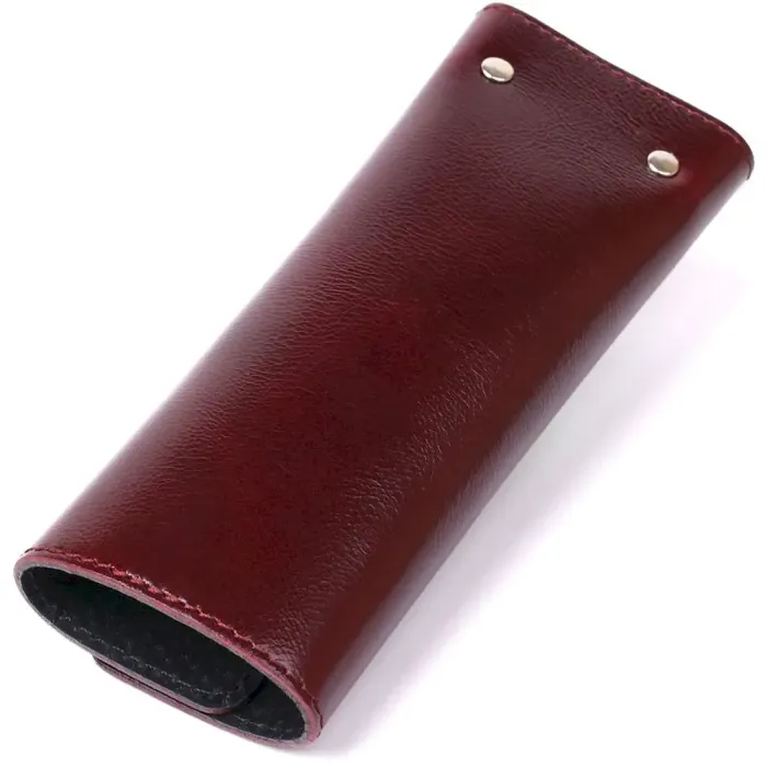 Добротна шкіряна ключниця Shvigel 16532 Бордовий