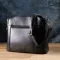 Сумка на три відділення з натуральної шкіри 15122 Vintage Чорний