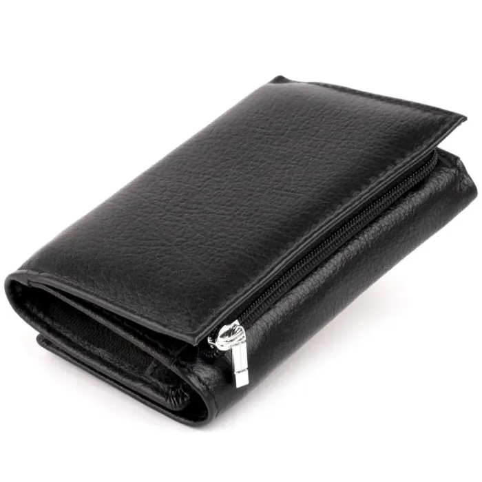 Горизонтальное портмоне из кожи унисекс на магните ST Leather 19331 Черное