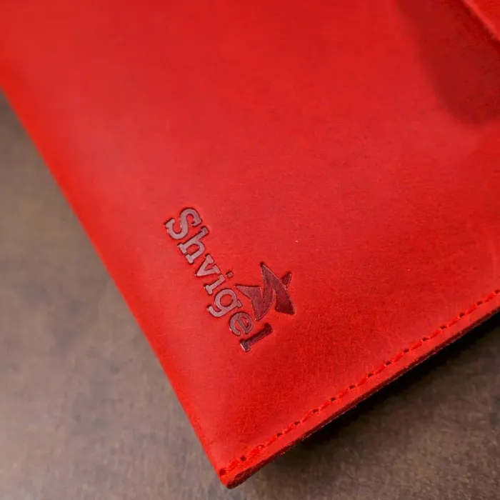 Жіноча vintage шкіряний тревел-косметичка Shvigel 16427 Червоний