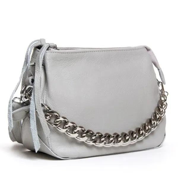 Сумка Жіноча Класична шкіряна ALEX RAI 8833 light-grey