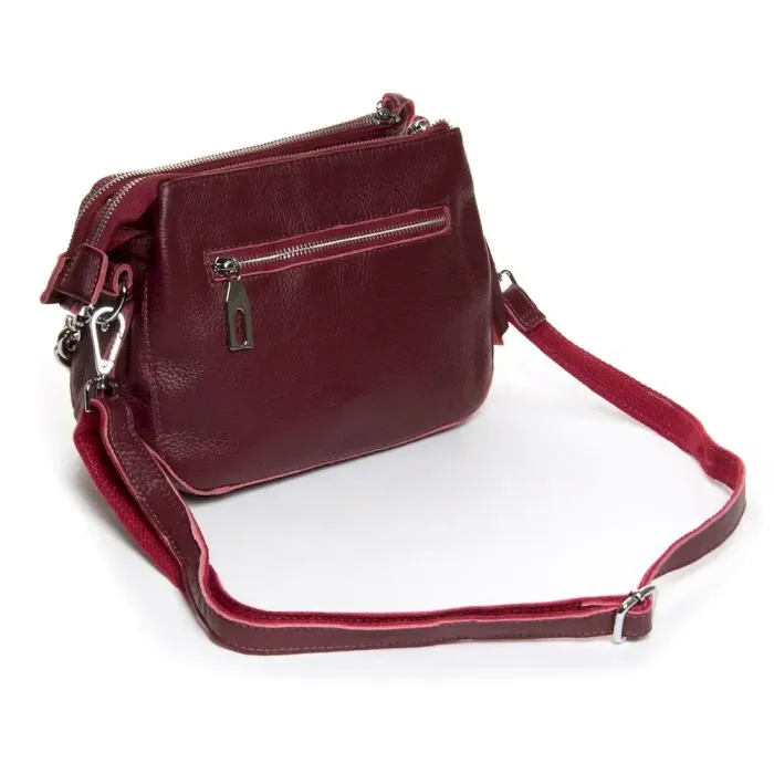 Сумка Женская Классическая кожа ALEX RAI 8833 wine-red