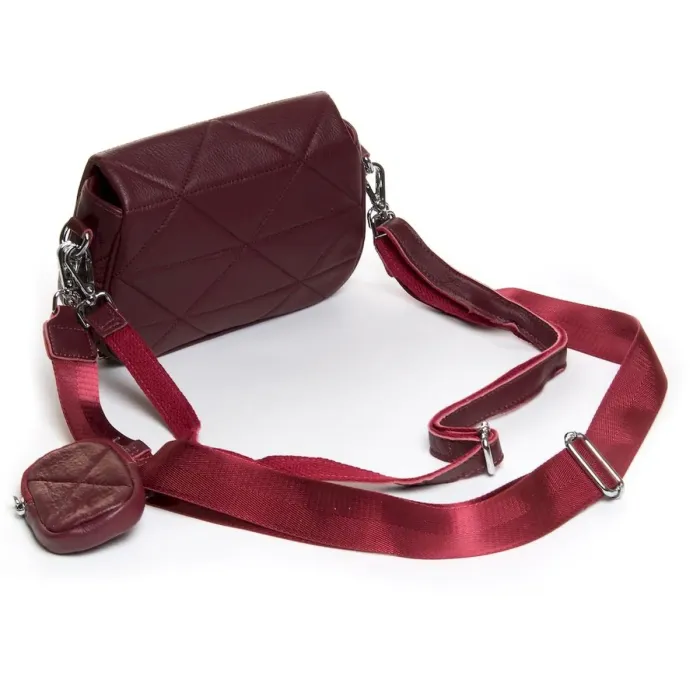 Сумка Женская Классическая кожа ALEX RAI 8837 wine-red