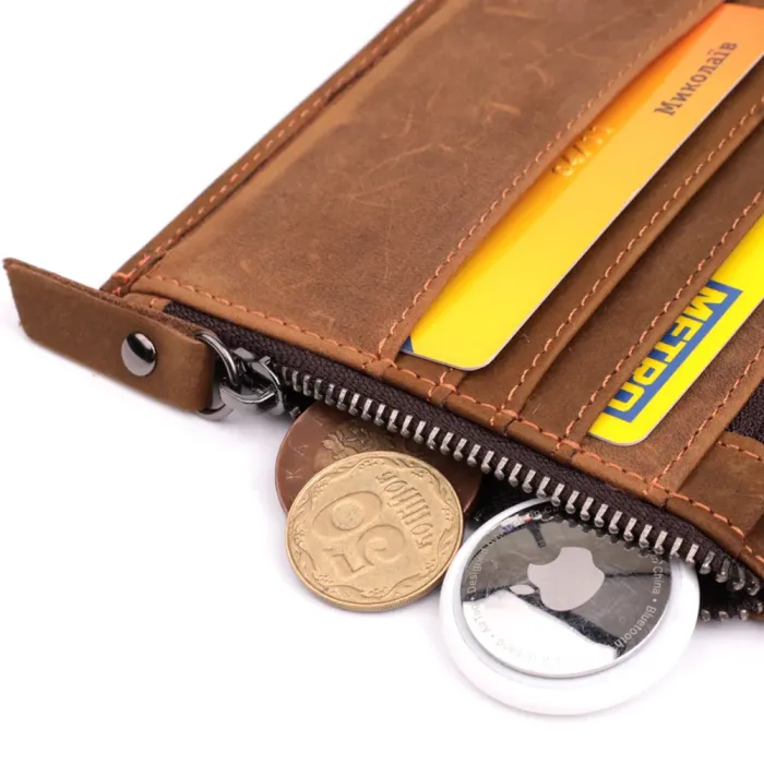 Практичний гаманець для чоловіків з натуральної шкіри 22856 Vintage Коричневий