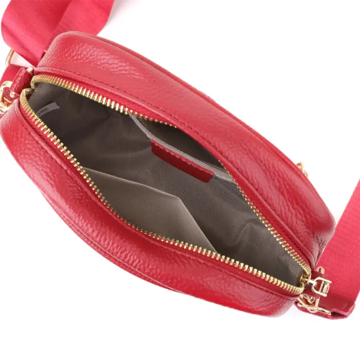 Яскрава жіноча сумка на кожен день із натуральної шкіри Vintage 22903 Червоний