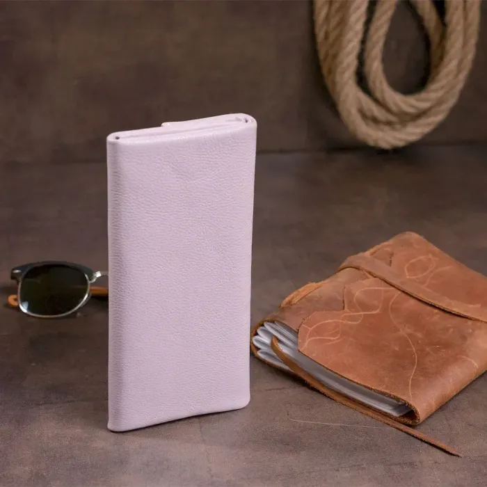 Клатч конверт с карманом для мобильного кожаный женский ST Leather 19269 Лиловый