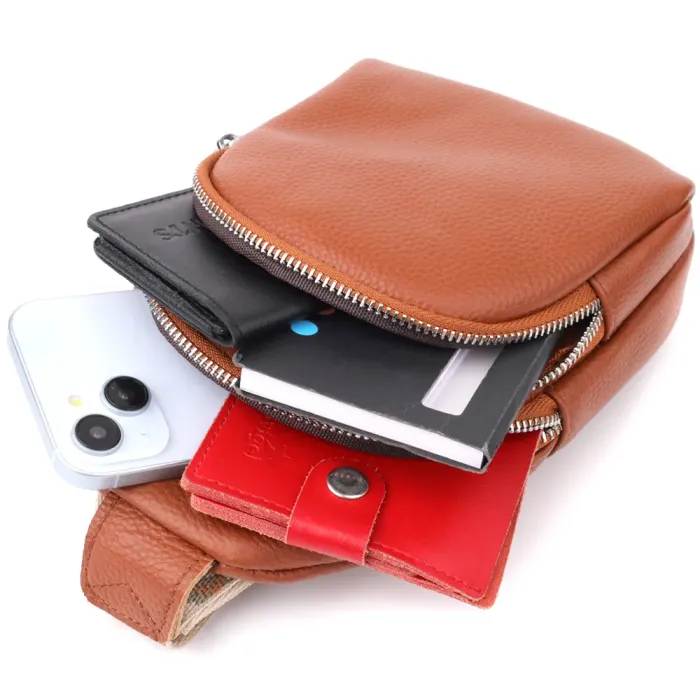 Жіноча шкіряна сумка Vintage 22938 Коричневий