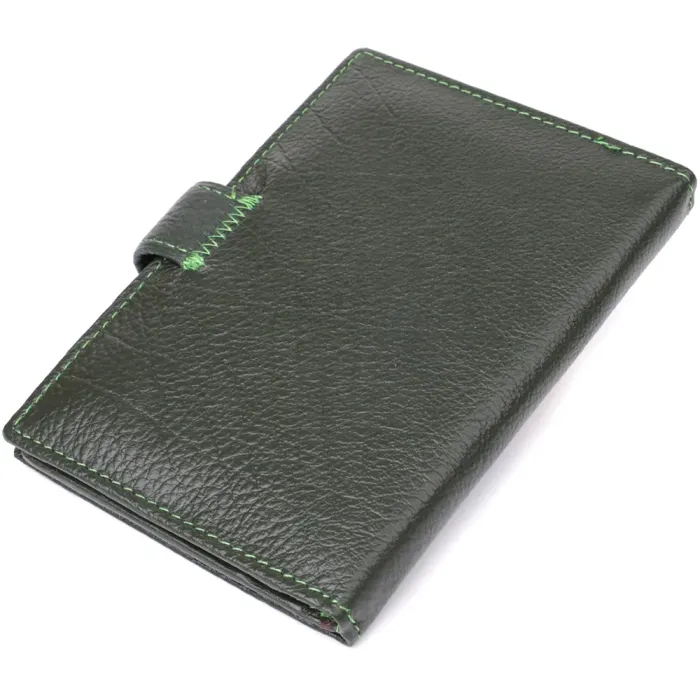Оригінальна обкладинка на документи унісекс із натуральної шкіри ST Leather 23119 Зелений