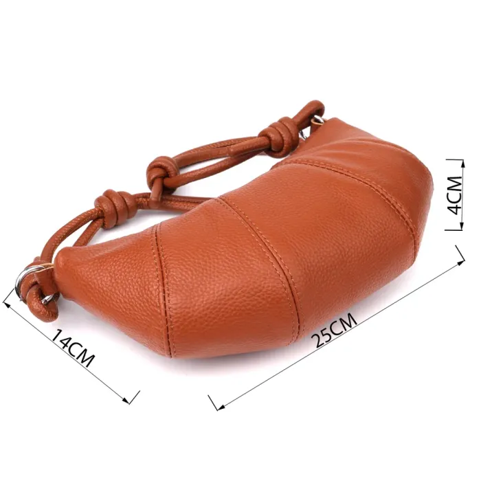 Напівкругла сумка жіноча з натуральної шкіри Vintage 22934 Коричневий