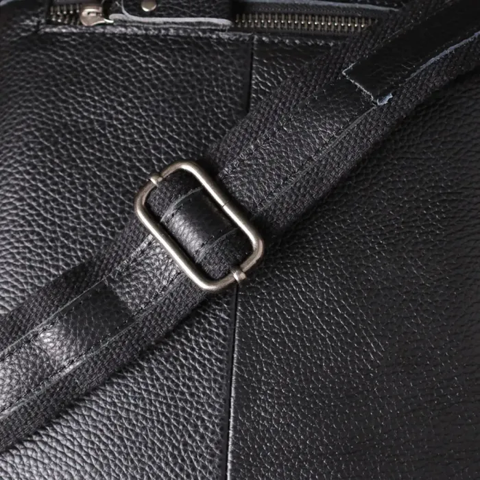 Ділова чоловіча сумка з ручкою для перенесення в руці з натуральної шкіри Vintage 23034 Чорний