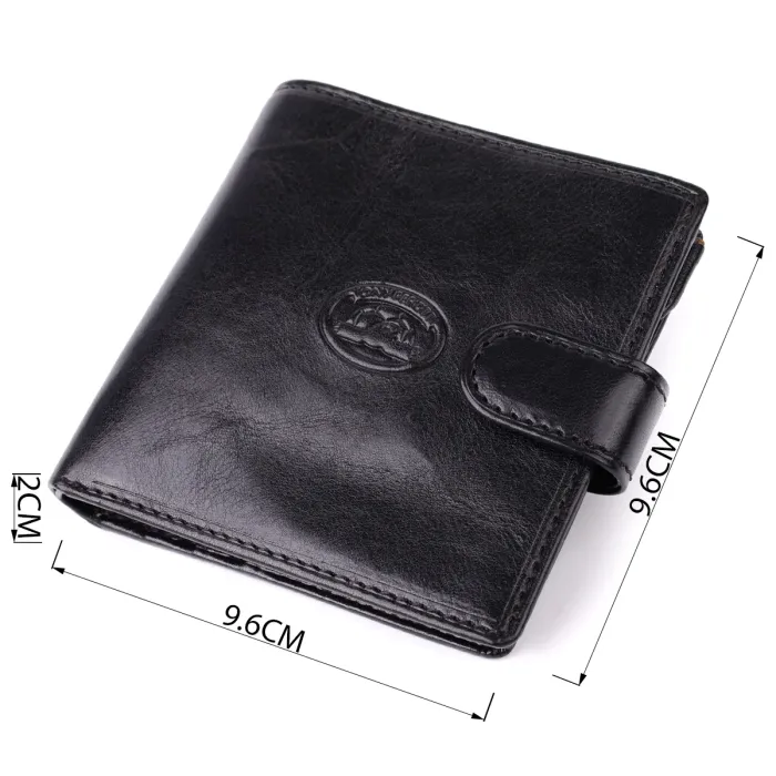 Стильний гаманець унісекс із глянсової натуральної шкіри Tony Perotti 20885_1 (1256 nero) Чорний