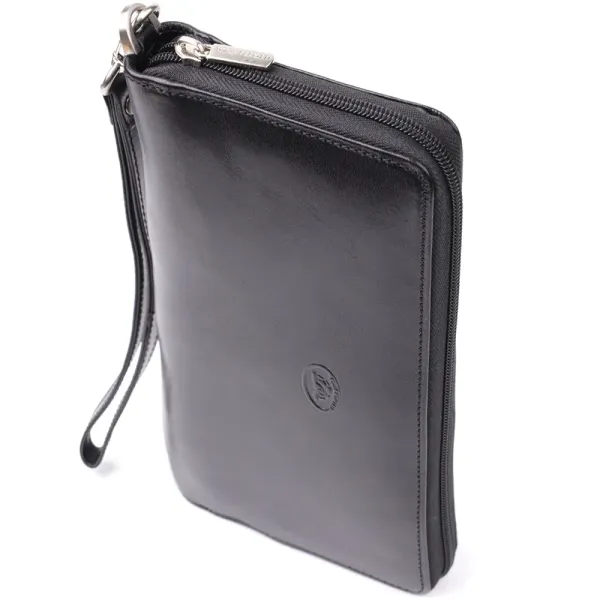 Чоловічий клатч на одне відділення з гладкої натуральної шкіри Tony Perotti 20860_1 (9770 nero) Чорний