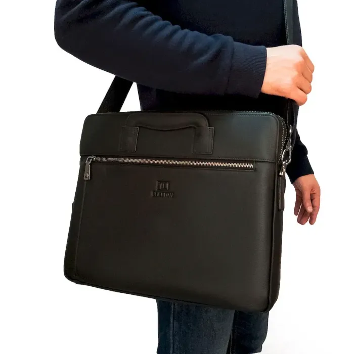 Сумка Чоловіча шкіра портфель BRETTON 407-178 black