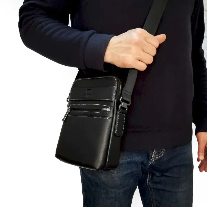 Сумка Мужская Планшет кожа BRETTON 1670-6 black