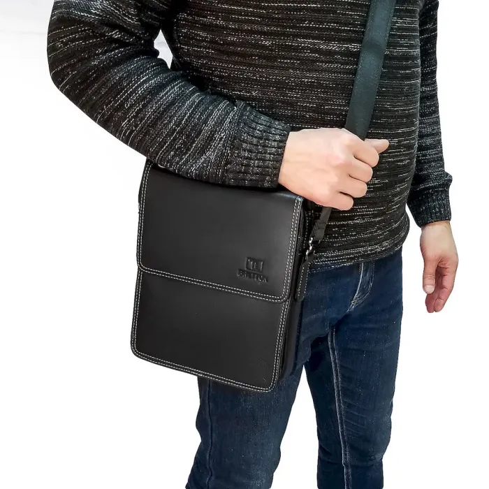 Сумка Мужская Планшет кожа BRETTON 1645-4 black