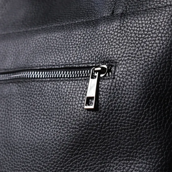 Зручна сумка-шоппер із натуральної шкіри Shvigel 22845 Чорна