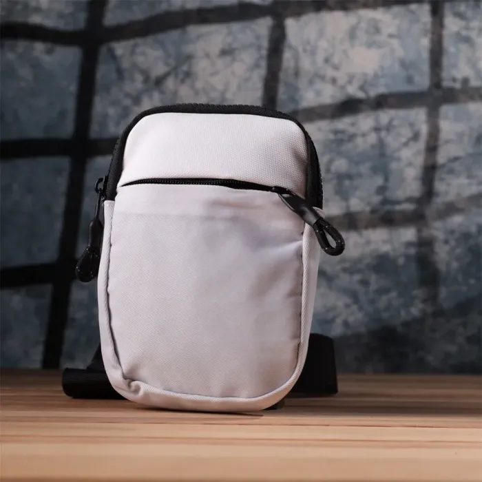 Стильна слінг сумка для подорожей із якісного текстилю Vintage 22867 Білий