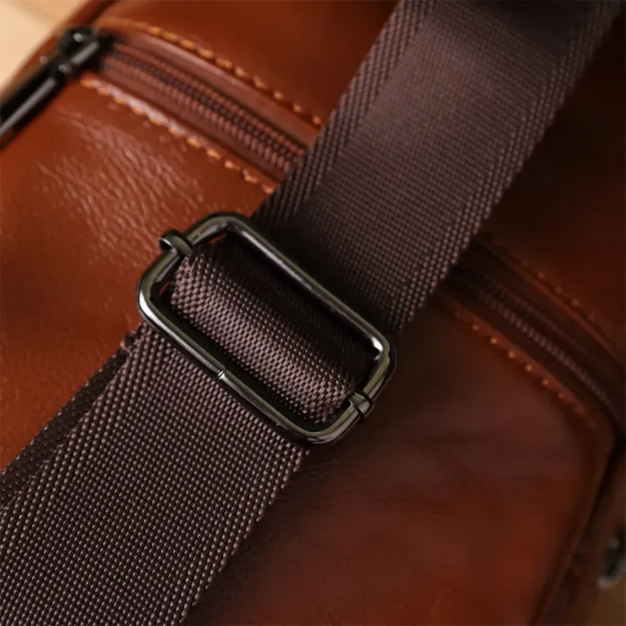 Зручна чоловіча сумка через плече з натуральної шкіри Vintage 23049 Рудий