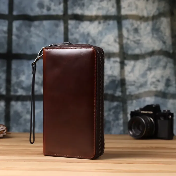 Стильний чоловічий клатч із натуральної шкіри Vintage 23064 Коричневий