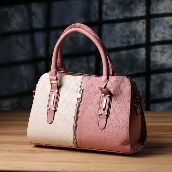Стильна жіноча сумка на літо з якісної екошкіри Vintage 15130 Рожевий